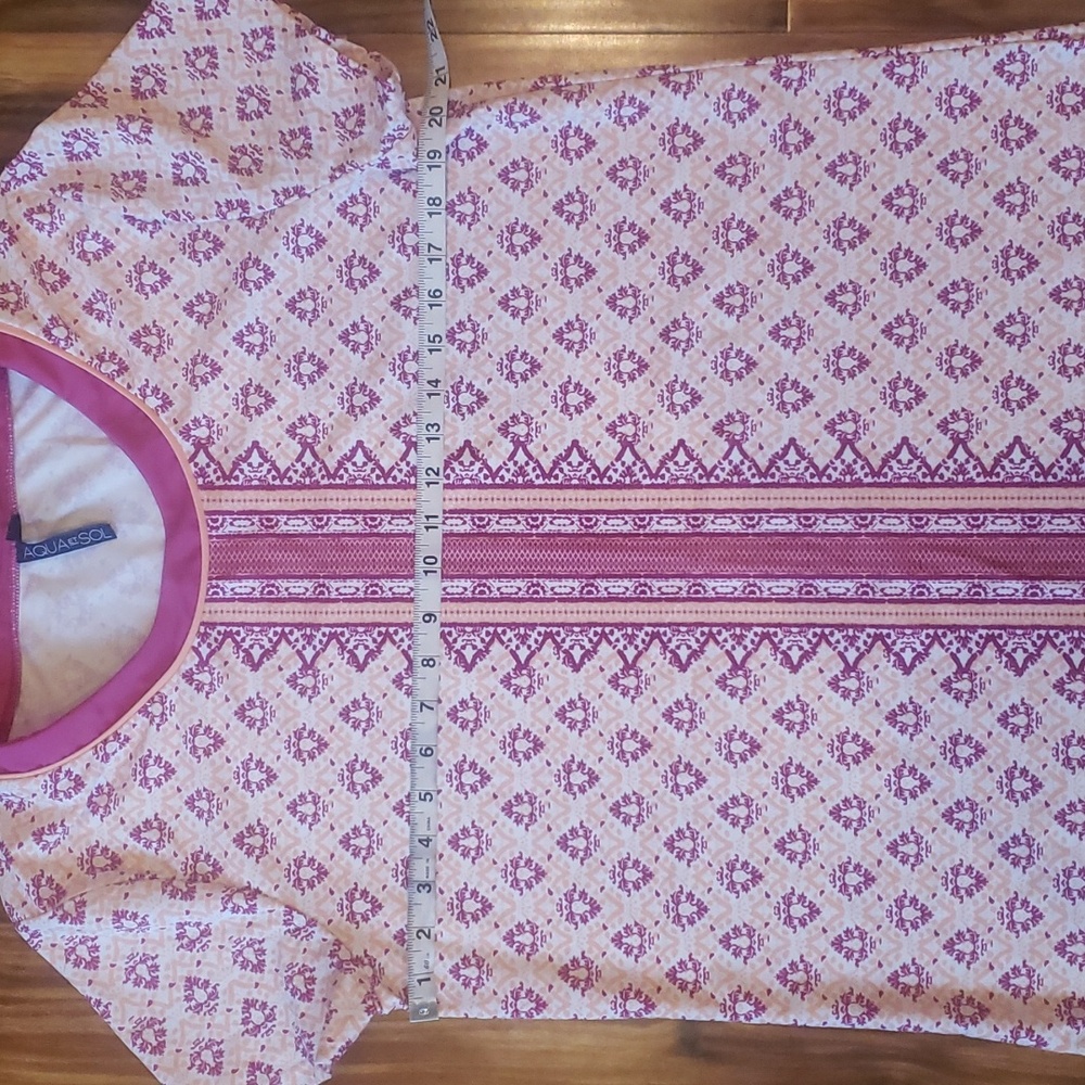 NWOT Aqua et Sol swim cover-up, pink tones, size xl - Picture 4 of 7